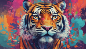 Arte Abstracto de Tigre ilustrasuralq