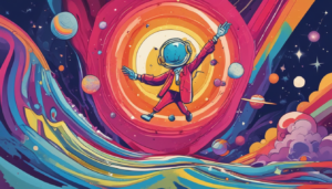 Astronauta en el Espacio Colorido ilustrasuralq