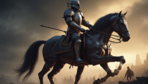 Caballero Medieval en Batalla ilustrasuralq