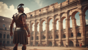 Gladiador en el Coliseo ilustrasuralq