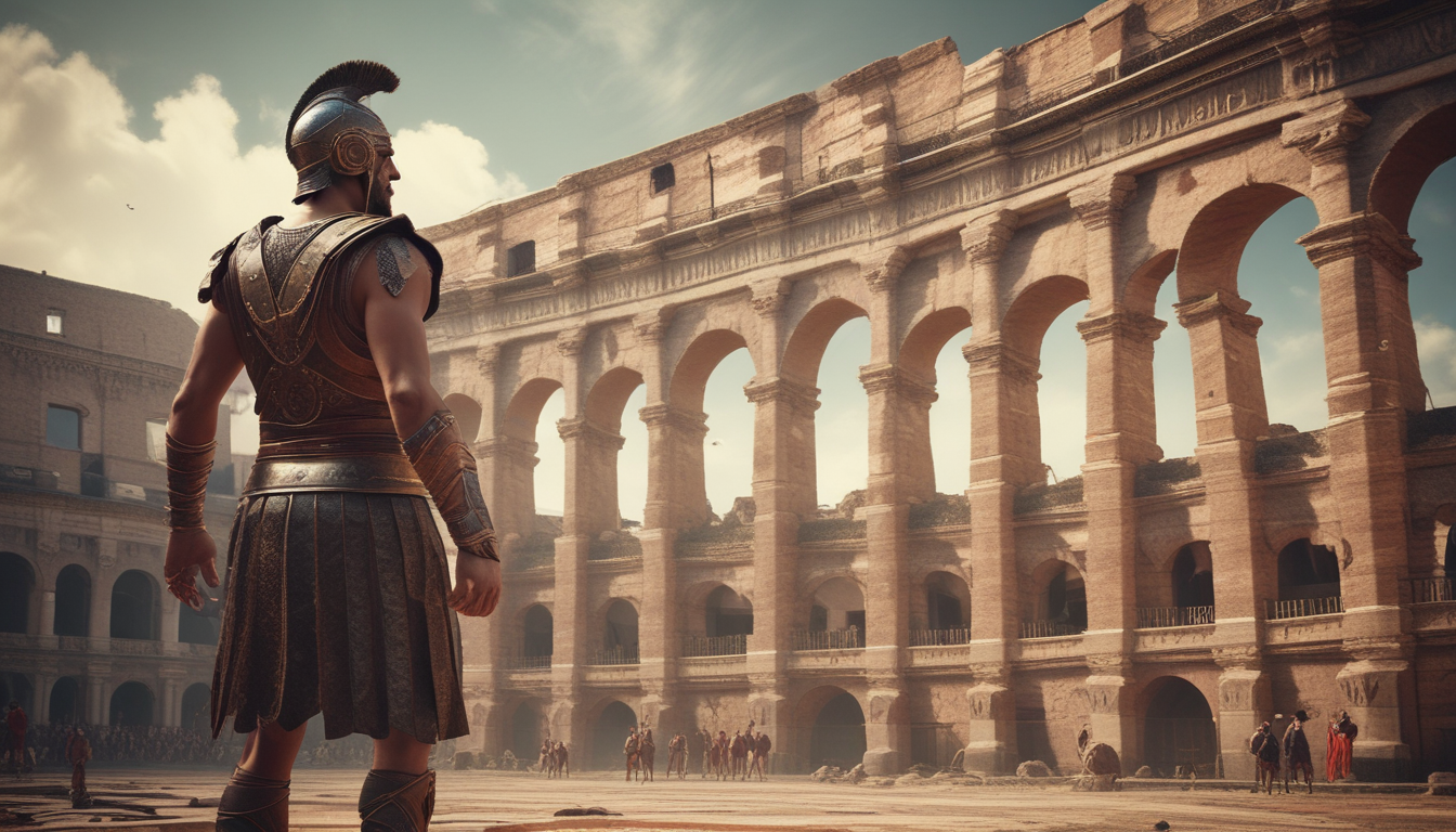Gladiador en el Coliseo ilustrasuralq