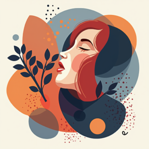 Ilustración Contemporánea de Mujer con Plantas ilustrasuralq