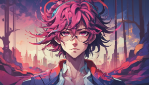 Ilustración de Anime con Fondo de Ciudad Apocalíptica ilustrasuralq