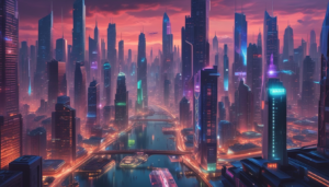 Paisaje Urbano de Ciencia Ficción ilustrasuralq