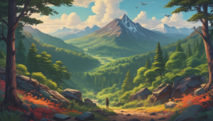 Paisaje de Valle y Montañas ilustrasuralq