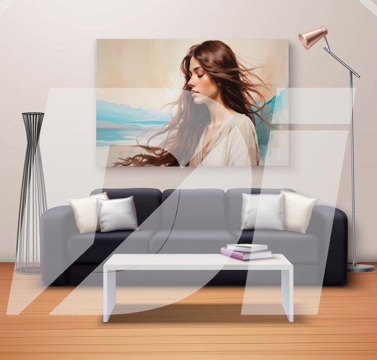 Retrato de Mujer con Cabello al Viento - Imagen 2