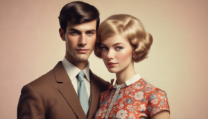 Retrato de Pareja con Moda de Época ilustrasuralq