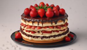 Tarta de Fresas y Chocolate para Celebraciones Especiales ilustrasuralq