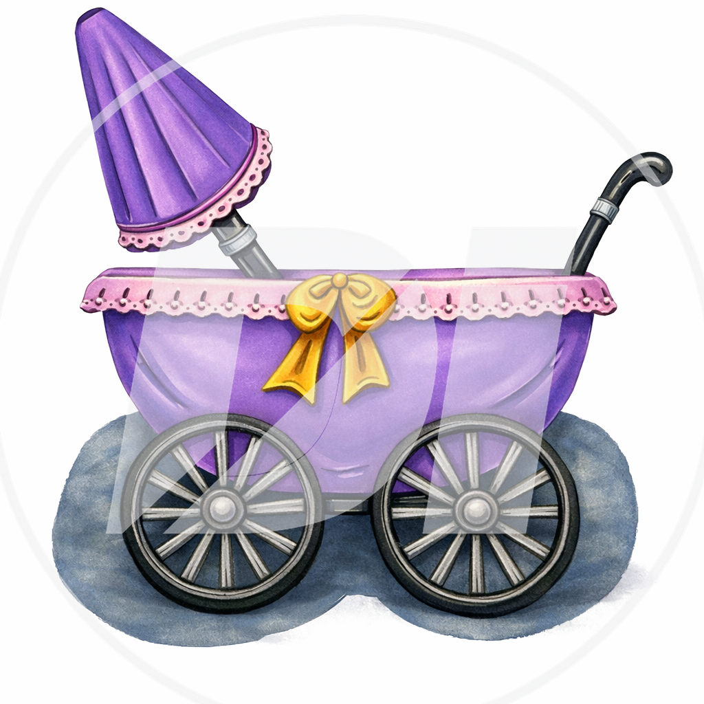 Cochecito de bebé morado