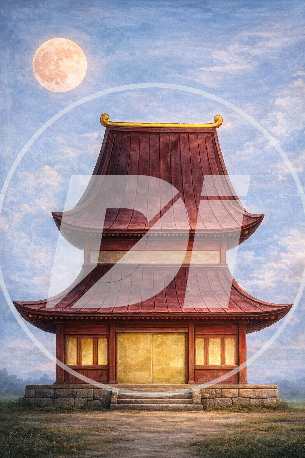Templo al atardecer