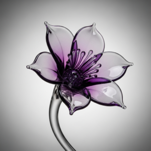Flor purpura vidrio 8k