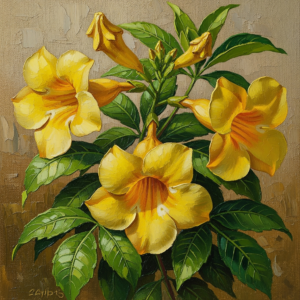 Flores oleo fiel 8k