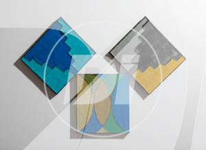 Figura geometrica azul di