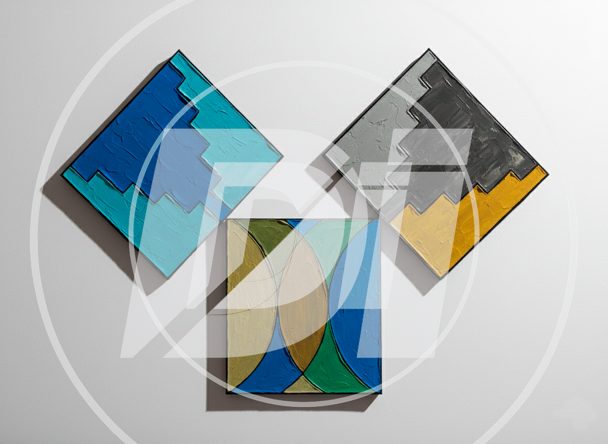 Figura geometrica azul di