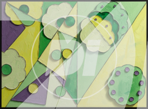 Formas verdes abstractas di