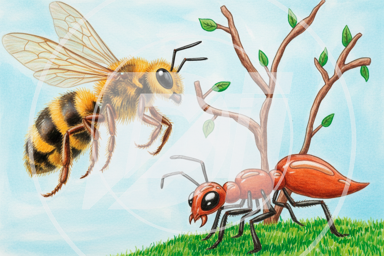 Abeja y hormiga di