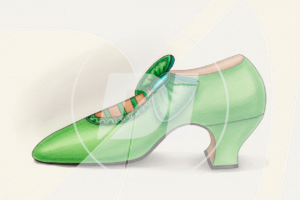 Zapato senora lazo verde di